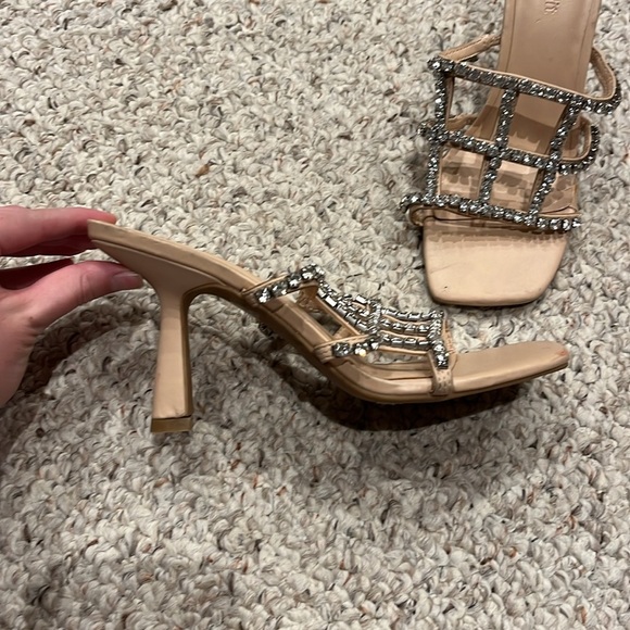 Open Edit Daphne Sandal Square Toe Crystals Sz 6.5 Formal - Picture 3 of 8